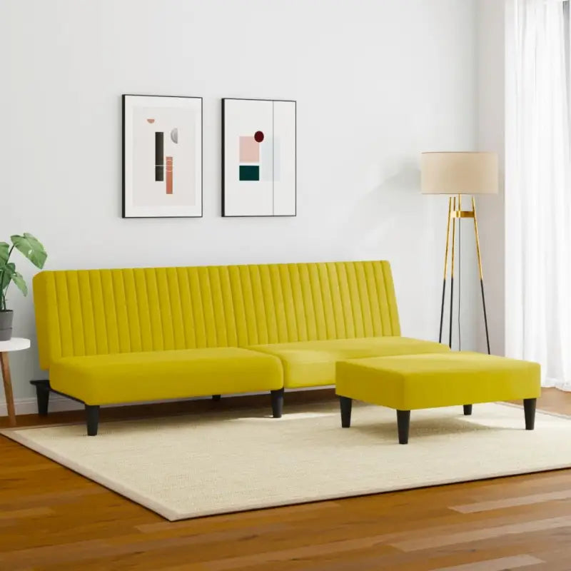 Banken loungeset met zachte fluweel en prettige hoogte rugleuning - Banken