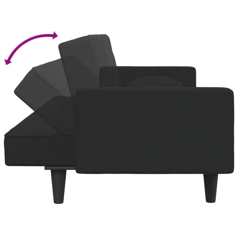 Banken loungeset met zachte fluwelen bekleding en comfortabele hoogte rugleuning - Banken