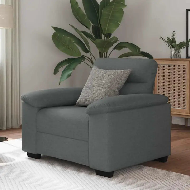 Banken met brede armleuningen voor gezellige ontspanning in huis - Donkergrijs / 60 cm - Banken