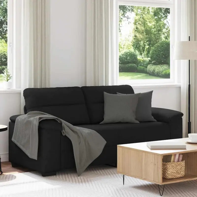 Banken met brede armleuningen voor gezellige ontspanning in huis - Zwart / 140 cm - Banken