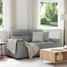 Banken met brede armleuningen voor gezellige ontspanning in huis - Lichtgrijs / 120 cm - Banken