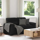 Banken met brede armleuningen voor gezellige ontspanning in huis - Zwart / 120 cm - Banken