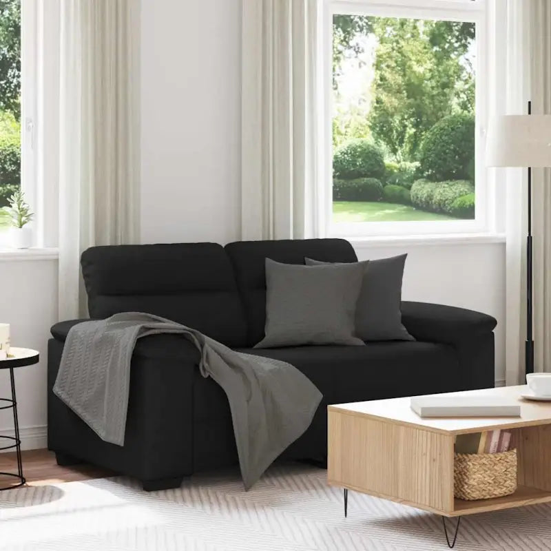 Banken met brede armleuningen voor gezellige ontspanning in huis - Zwart / 120 cm - Banken