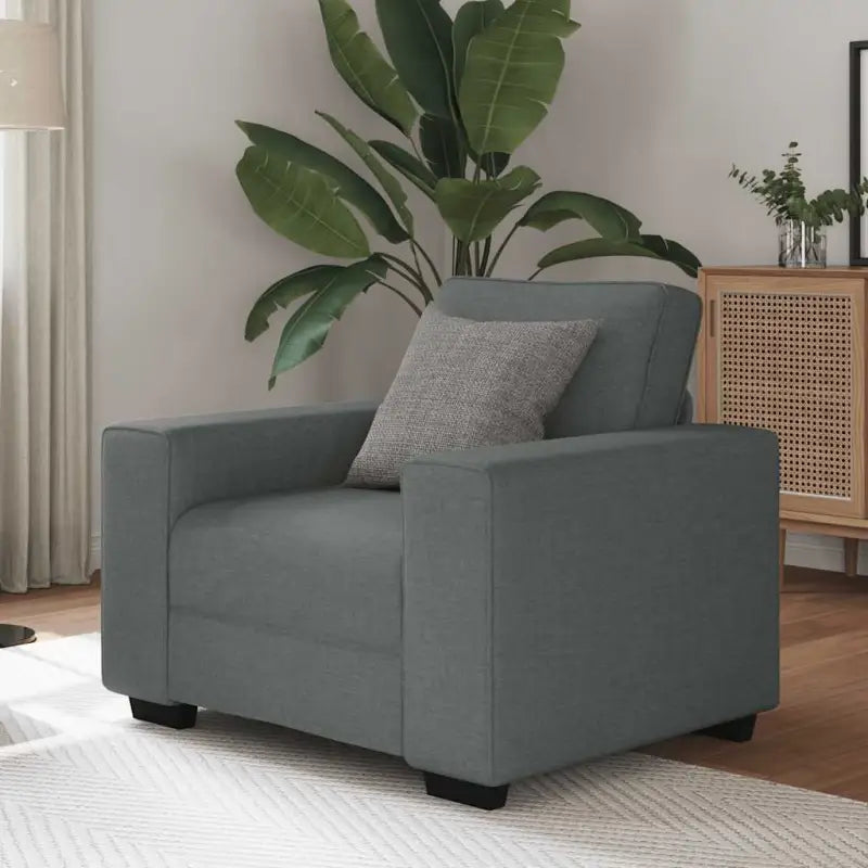 Banken met brede armleuningen voor gezellige woonkamer sfeer - Donkergrijs / 60 cm - Banken