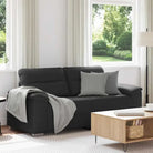 Banken met brede armleuningen voor gezelligheid en stijl in huis - Zwart / 140 cm - Banken