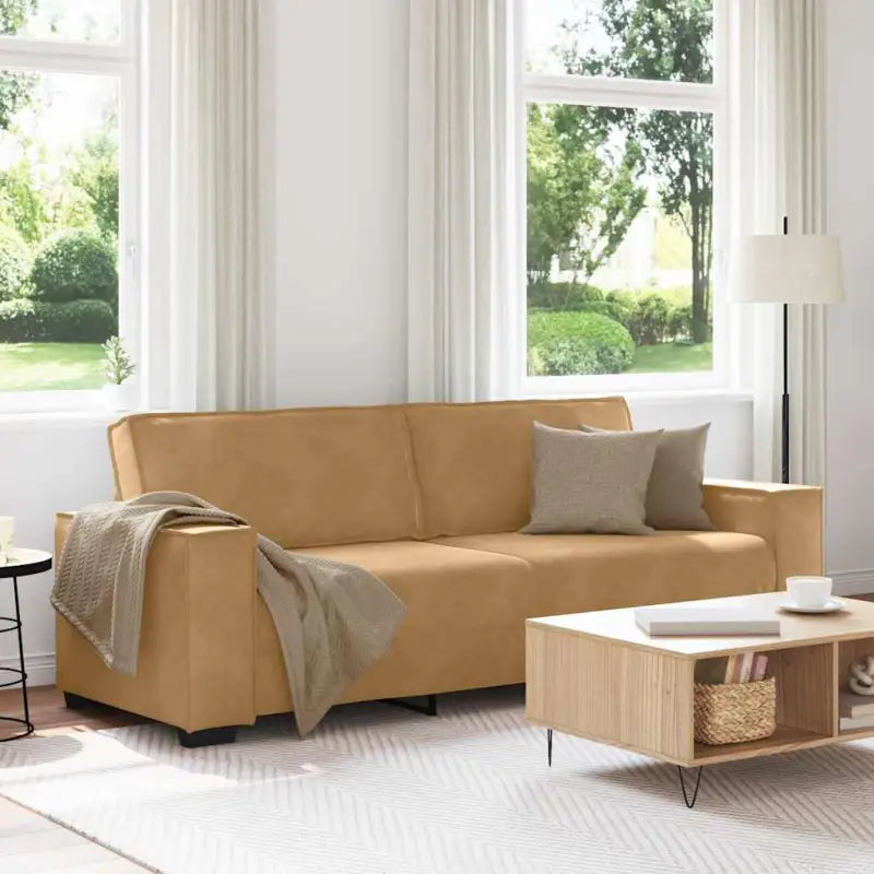 Banken met brede armleuningen voor gezelligheid en stijl in huis - Bruin / 180 cm - Banken