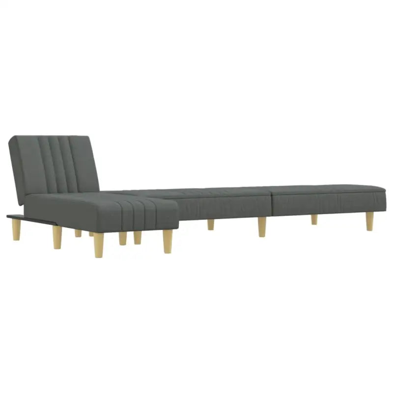Banken met chaise longue en royale totale afmetingen voor kleine ruimtes - Donkergrijs - Banken