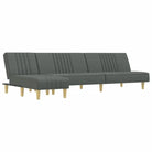 Banken met chaise longue en royale totale afmetingen voor kleine ruimtes - Donkergrijs - Banken