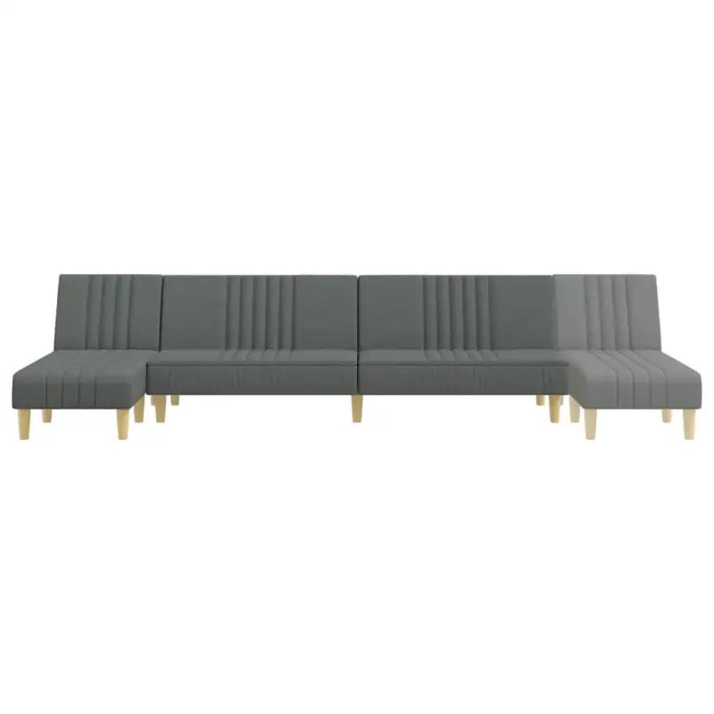 Banken met chaise longue en royale totale afmetingen voor kleine ruimtes - Donkergrijs - Banken