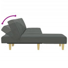 Banken met chaise longue en royale totale afmetingen voor kleine ruimtes - Donkergrijs - Banken