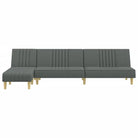 Banken met chaise longue en royale totale afmetingen voor kleine ruimtes - Donkergrijs - Banken