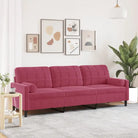 Banken met comfortabel materiaal vulling voor gezellige momenten - Wijnrood / 210 cm - Banken