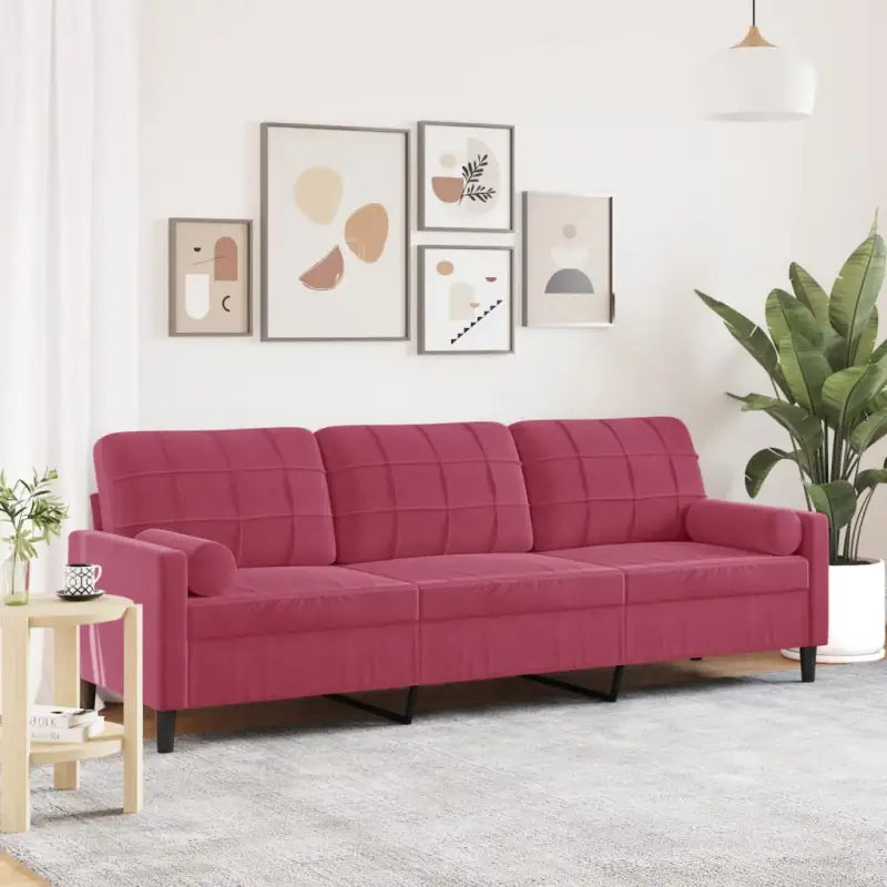 Banken met comfortabel materiaal vulling voor gezellige momenten - Wijnrood / 210 cm - Banken