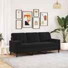 Banken met comfortabel materiaal vulling voor gezellige momenten - Zwart / 180 cm - Banken