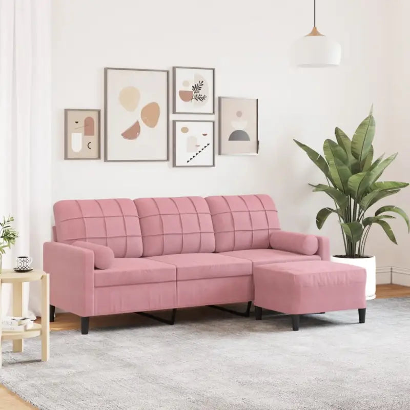 Banken met comfortabele materiaal vulling voor gezellige momenten - Roze / 210 cm - Banken