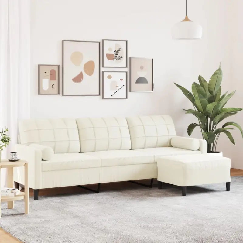 Banken met comfortabele materiaal vulling voor gezellige momenten - Crème / 210 cm - Banken