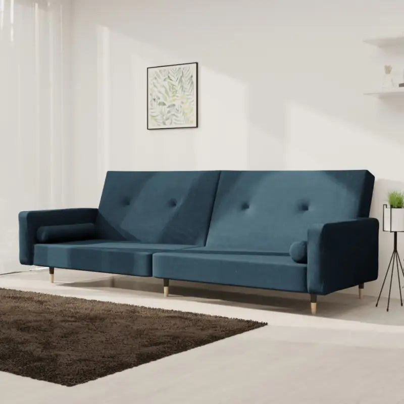 Banken met comfortabele zitplaats en slaapfunctie met hoogte rugleuning - Blauw - Banken