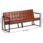 Banken met echt geitenleer voor een warm en vintage interieur - Bruin / Driezitsbank - Banken