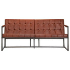 Banken met echt geitenleer voor een warm en vintage interieur - Bruin / Driezitsbank - Banken
