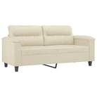 Banken met hoogwaardig kunstleer en comfortabele materiaal vulling - Crème / 140 cm - Banken