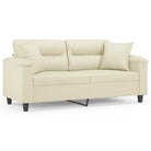 Banken met hoogwaardig kunstleer en comfortabele materiaal vulling - Crème / 140 cm - Banken