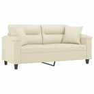 Banken met hoogwaardig kunstleer en comfortabele materiaal vulling - Crème / 140 cm - Banken