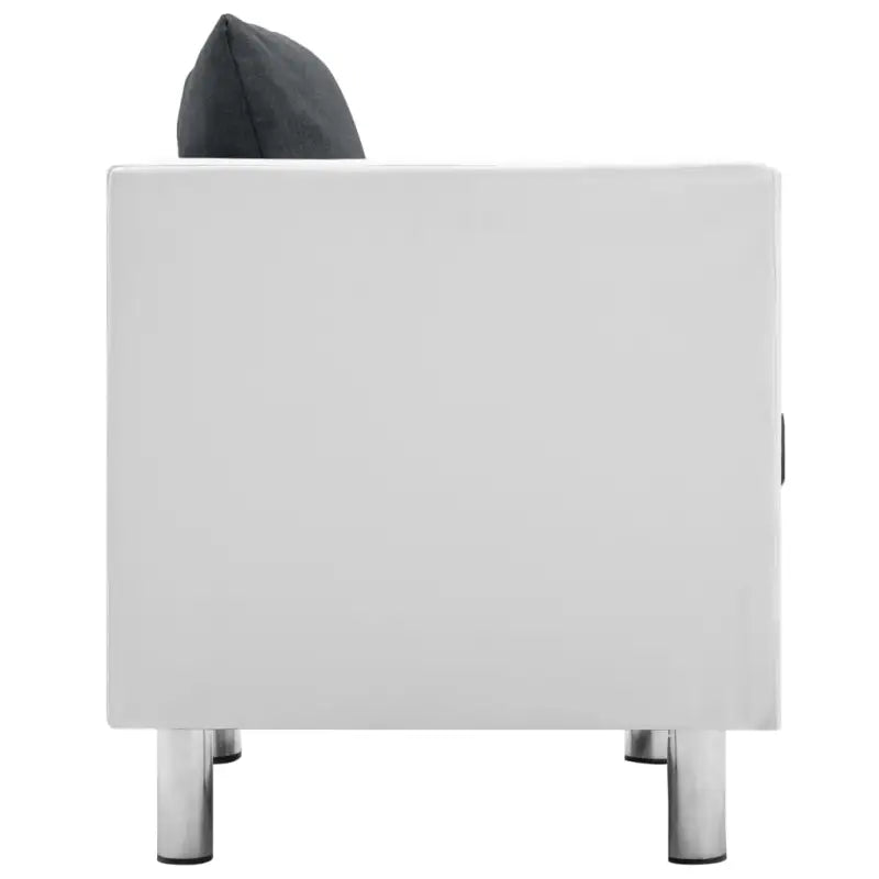Banken met houten frame en stalen poten voor moderne stijl en comfort - Wit en donkergrijs / Driezitsbank - Banken