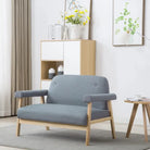 Banken met houten frame en zacht polyester voor comfortabel interieur - Lichtgrijs / Tweezitsbank - Banken