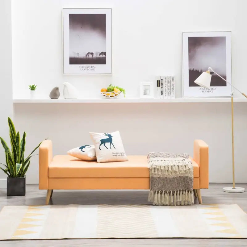 Banken met houten frame voor comfortabel en modern interieur - Oranje - Banken