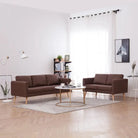 Banken met houten frame voor woonkamer en kantoor levering bevat - Bruin / 2-zits + 3-zits - Banken