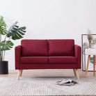 Banken met houten frame voor woonkamer en kantoor levering bevat - Rood / Tweezitsbank - Banken
