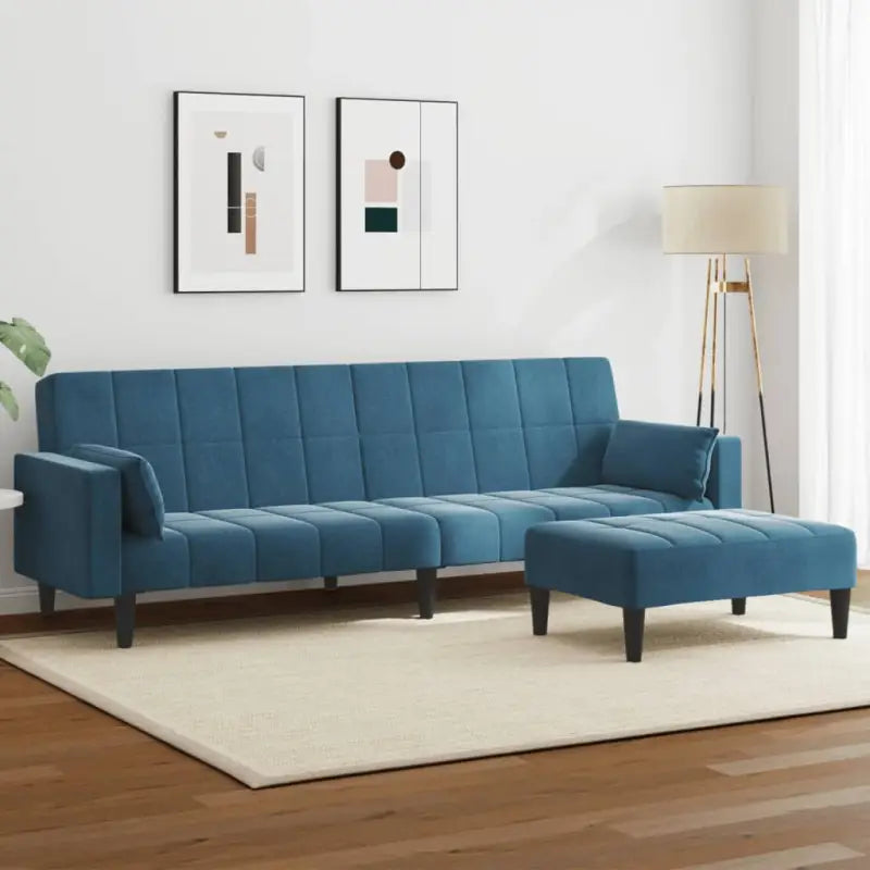 Banken met kunststof materiaal vulling voor comfortabel slapen en zitten - Blauw / Met armleuning - Banken