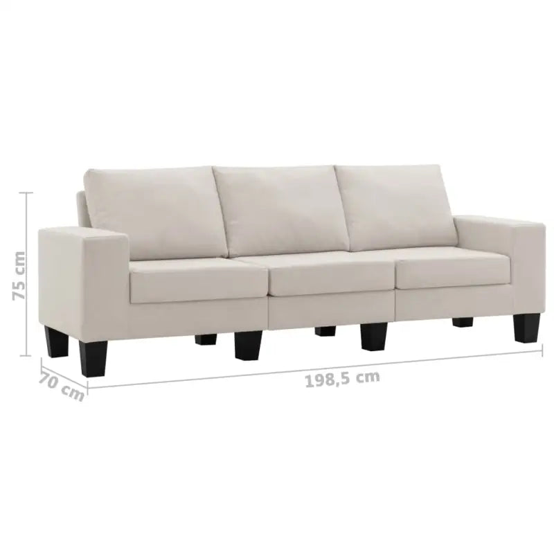 Banken met kunststof poten voor een moderne woonkamer - Crème / Driezitsbank - Banken