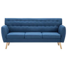 Banken met MDF frame stoffen bekleding en rubberwood poten - Banken