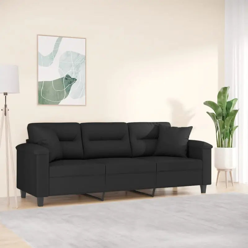 Banken met moderne stijl en comfortabele materiaal vulling - Zwart / 180 cm - Banken