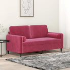 Banken met moderne uitstraling en comfortabele materiaal vulling - Wijnrood / 140 cm - Banken