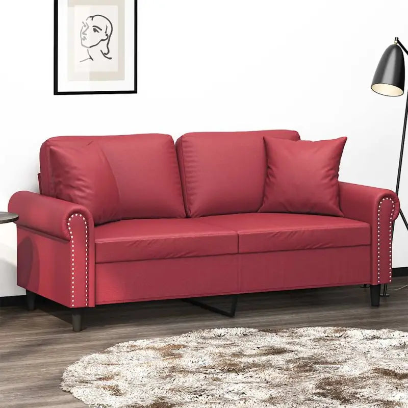 Banken met moderne uitstraling en hoogwaardige materiaal vulling - Wijnrood / 140 cm - Banken