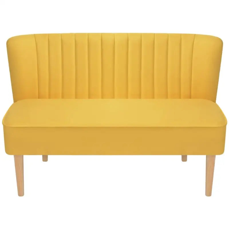 Banken met stoffen bekleding en houten frame voor een modern interieur - Geel - Banken