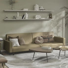 Banken met totale afmetingen en hoogte rugleuning voor slaapcomfort - Cappuccino / Met armleuning - Banken