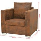 Banken set met houten frame en ruime breedte zitting voor in huis - 1-zitter + 2-zitter - Banken
