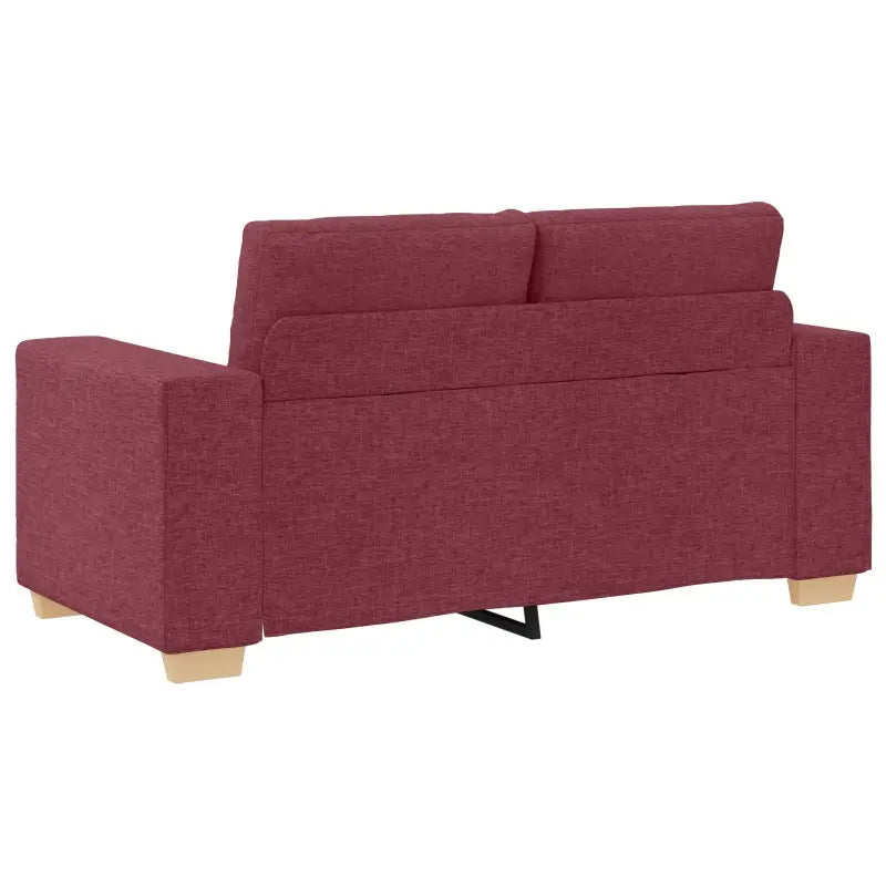 Banken set met houten frame in wijnrode afwerking voor woonkamer - Banken