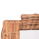 Banken set met natuurlijk rattan levering bevat ruime breedte zitting - 2-zits + 3-zits - Banken