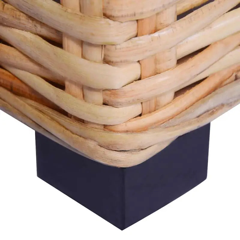 Banken set met natuurlijk rattan voor woonkamer of serre levering bevat - 3x hoek + 3x midden + voetensteun + Tafel