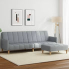 Banken slaapbank met comfortabele kunststof materiaal vulling - Lichtgrijs / Met armleuning - Banken