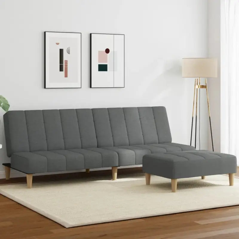 Banken slaapbank met comfortabele kunststof materiaal vulling - Donkergrijs / Zonder armleuning - Banken
