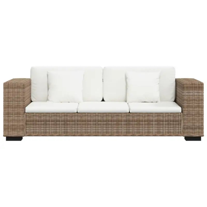 Banken van echt rattan met levering bevat voor stijl en functionaliteit - Bruin / Driezitsbank - Banken