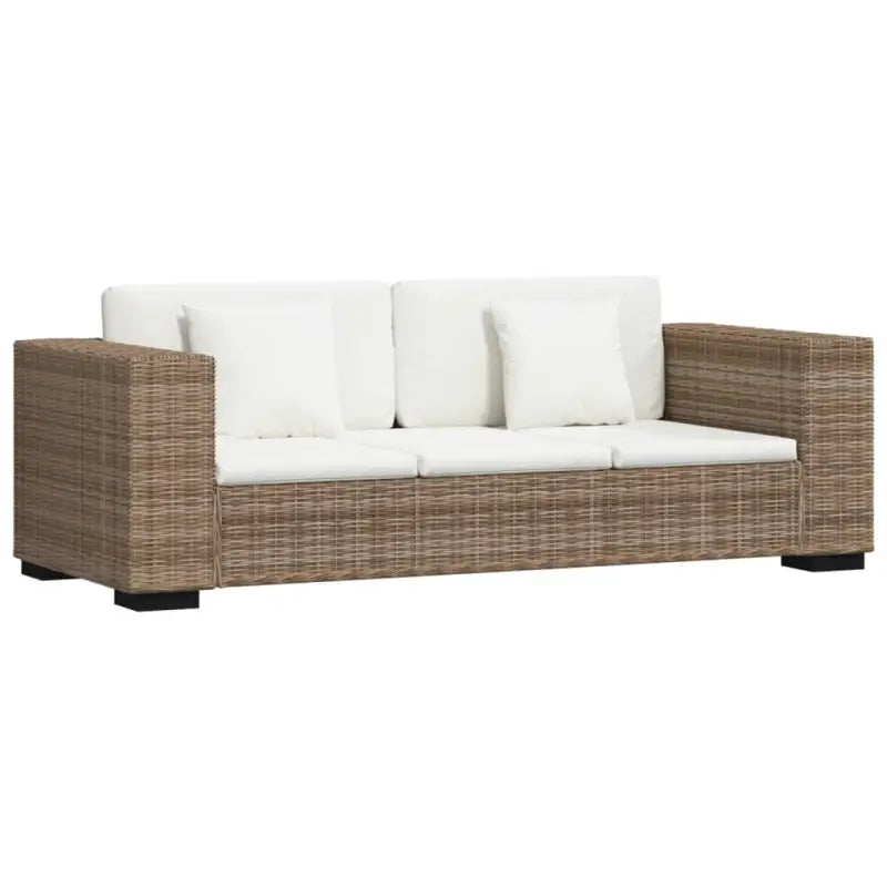 Banken van echt rattan met levering bevat voor stijl en functionaliteit - Bruin / Driezitsbank - Banken