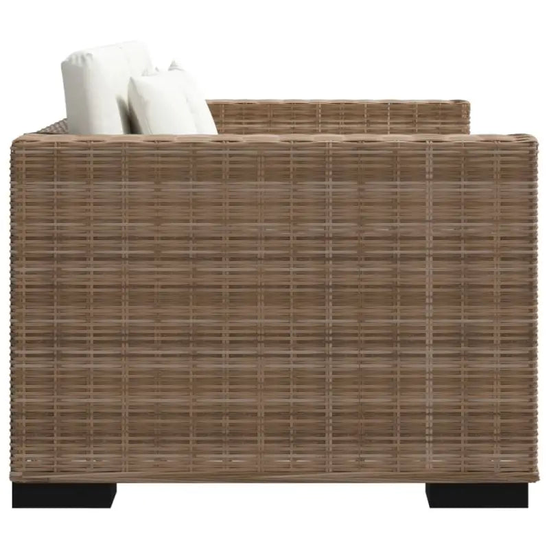 Banken van echt rattan met levering bevat voor stijl en functionaliteit - Bruin / Driezitsbank - Banken