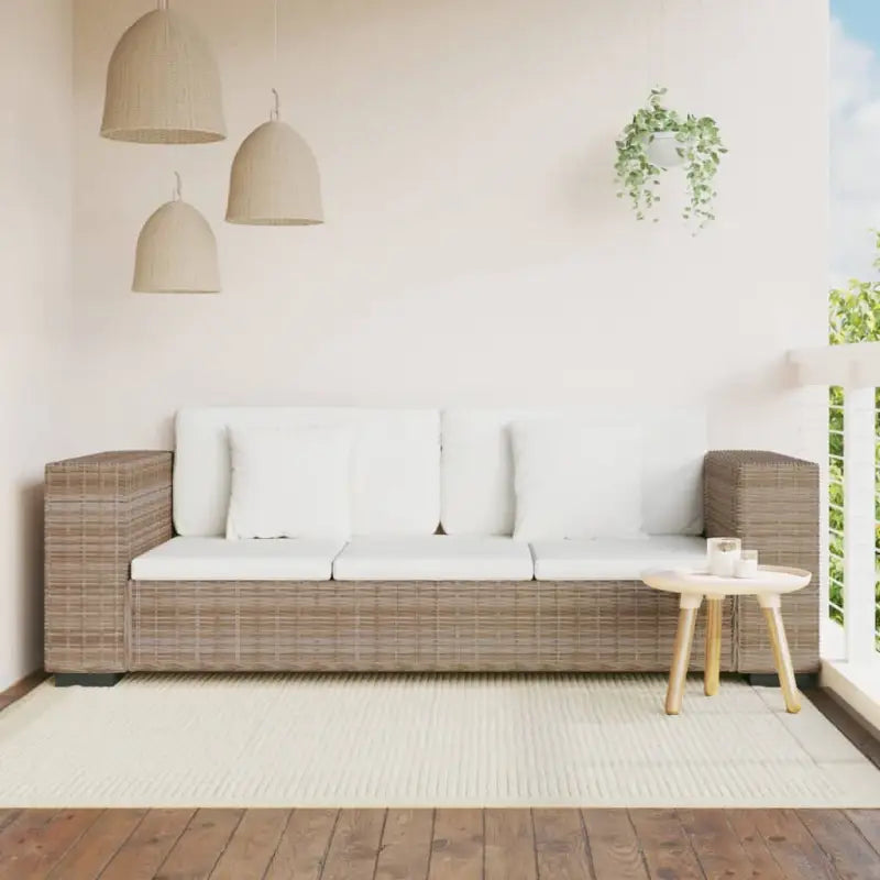 Banken van echt rattan met levering bevat voor stijl en functionaliteit - Bruin / Driezitsbank - Banken