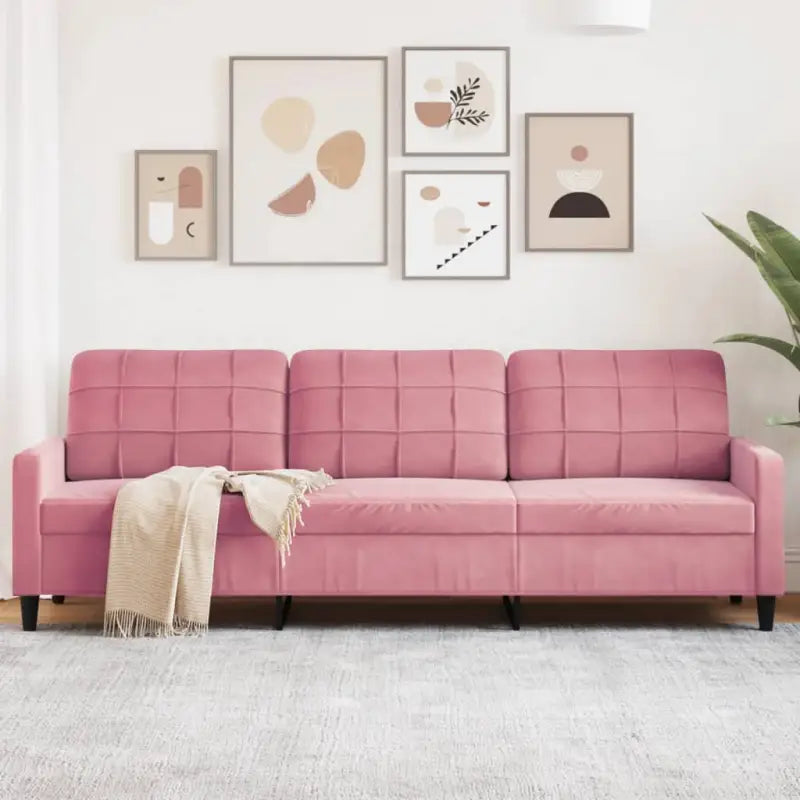 Banken voor gezellige zithoek en ontspannen sfeer - Roze / 210 cm - Banken